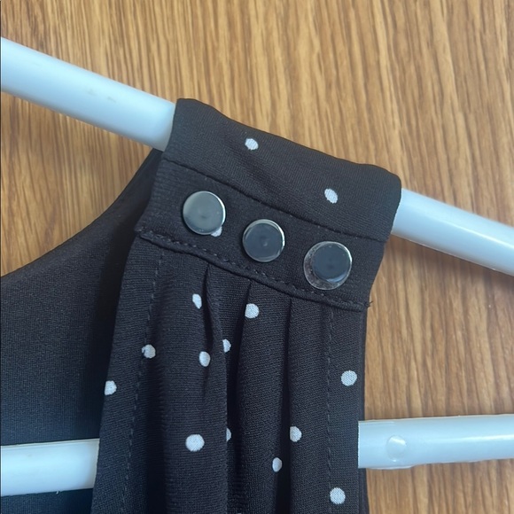 White House Black Market Black Sleeveless Wrap Tank Top - Picture 6 of 7